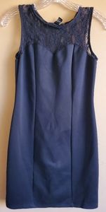 Forever21 Black Sleeveless Small Dress with Lace